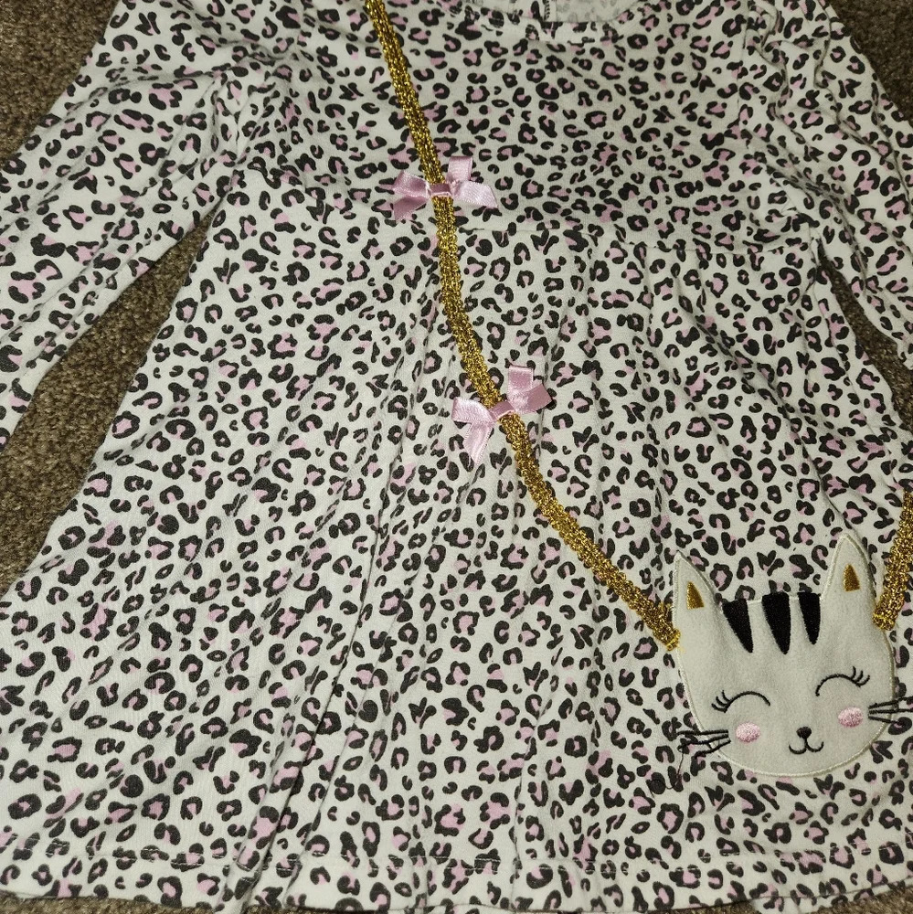 ๐ 3/$10 Kids Headquarters Girl's 6X Cute Long Sleeve Cat Blouse - Picture 4 of 8
